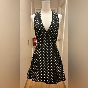 Alice & Olivia Black and White Polka Dot Dress sz 6